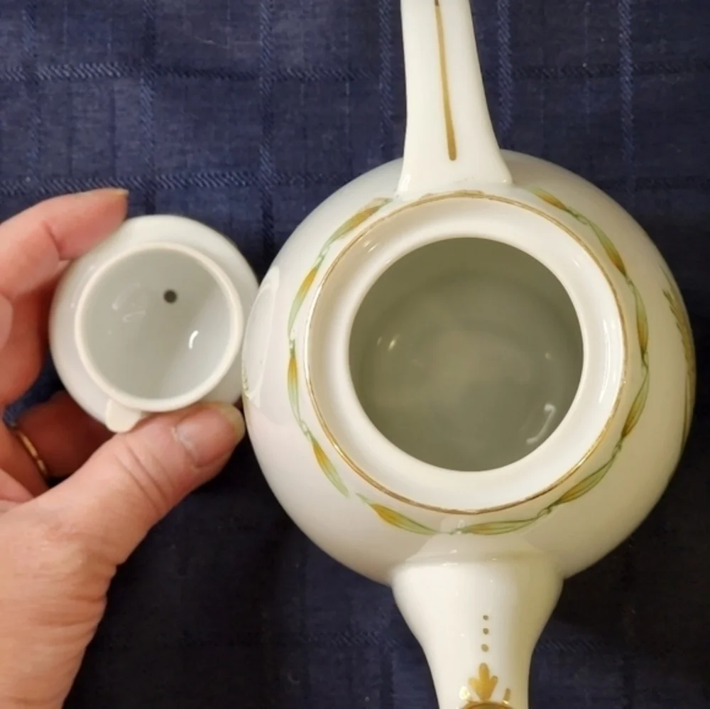 Vintage Ohata China Made In Occupied‎ Japan Wheat Stems Teapot With Lid